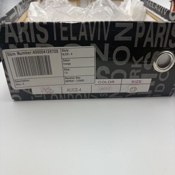 Design By Jacobie Orange Alice-4 Heels Womans 7.5 - Picture 7 of 8